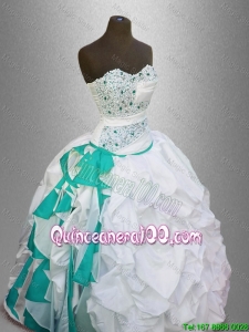 Elegant Sweetheart Quinceanera Gowns with Beading and Pick Ups for 2016