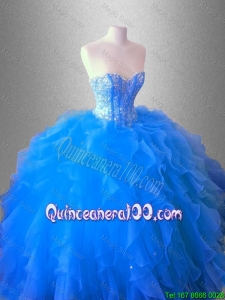 Ruffles and Beaed Classical Quinceanera Dresses with Sweetheart for 2016
