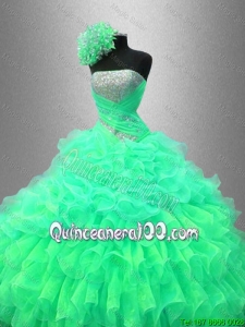Ruffles and Sequined Beautiful Sweet 16 Dresses with Strapless for 2016