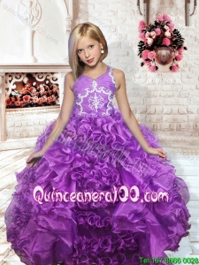 Beautiful Ball Gown One Shoulder Mini Quinceanera Dresses with Beading