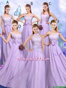 Cheap Popular Laced and Bowknot Dama Dresses with Empire