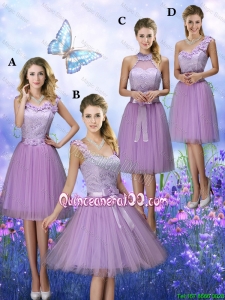 Pretty New Style Appliques Tulle Dama Dresses with Knee Length