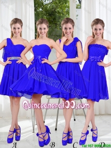 Cheap Elegant A Line Sweetheart Dama Dresses in Royal Blue