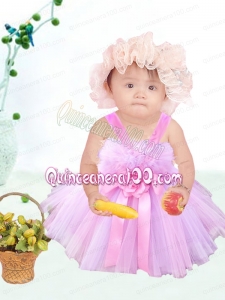 2014 Amazing Ball Gown Straps Little Girl Dress in Lilac