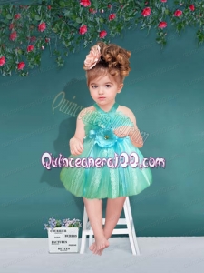 Fashionable Halter Top Ball Gown Mini-length Little Girl Dress