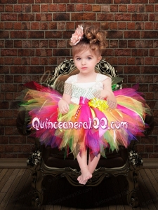 Ball Gown Multi-color Square Little Girl Dresses with Bowknot