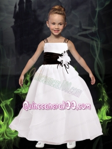 Fashionable Ball Gown Spaghetti Straps Ankle-length Flower Girl Dresses