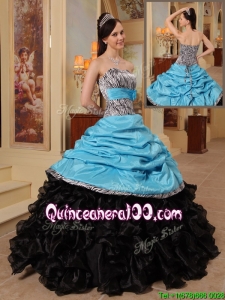 New Arrivals Strapless Quinceanera Gowns with Ruffles and Pick Ups