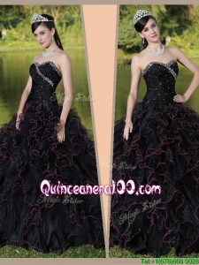 Beautiful Sweetheart Quinceanera Gowns with Ruffles Layered and Beading