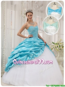 Lovely Ball Gown Sweetheart Quinceanera Dresses in Aqua Blue
