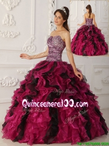Pretty Multi Color Ball Gown Floor Length Quinceanera Dresses