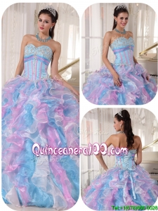 Traditional Sweetheart Ruffles and Appliques Quinceanera Dresses