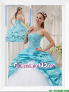 Unique Aqua Blue Ball Gown Sweetheart Quinceanera Dresses