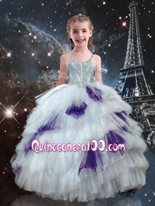 Fashionable Ball Gown Ruffled Layers Little Girl Pageant Dresses in Multi Color