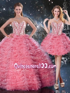 Beautiful Sweetheart Detachable Quinceanera Dresses for 2016