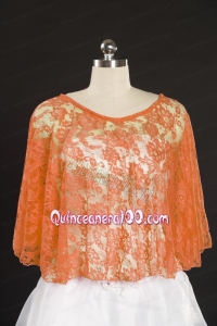 Elegant Orange Beading Lace Wraps for 2014