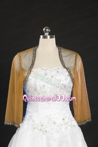 Long Sleeves Beading Wedding Party Wraps for 2014