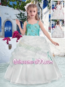 2016 Fashionable Straps Flower Girl Dresses with Beading and Bubles