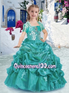 2016 Lovely Spaghetti Straps Little Girl Pageant Dresses with Beading and Bubles