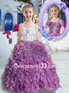 2016 New Arrivals Spaghetti Straps Beading and Ruffles Little Girl Pageant Dresses
