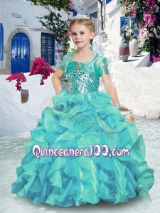 2016 Fashionable Ball Gown Mini Quinceanera Dresses with Beading and Ruffles