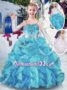 Best Spaghetti Straps Mini Quinceanera Dresses with Appliques and Ruffles