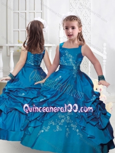 2016 New Style Square Taffeta Mini Quinceanera Dresses with Appliques and Bubles
