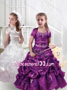 2016 Sweet Spaghetti Straps Mini Quinceanera Dresses with Appliques and Bubles