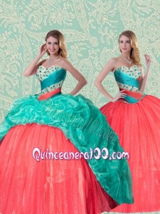 Beautiful Detachable Sweetheart Quinceanera Dress With Beading and Ruffles