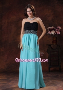2015 New Style In Bisbee Arizona Mother of the Dress With Aqua Blue Sweetheart Beaded Decorate Waist