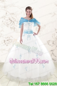 White Ball Gown Discount Beautiful Quinceanera Dresses for 2015
