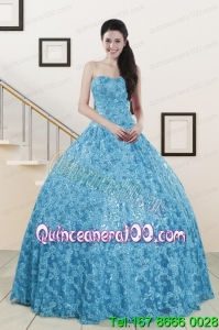 2015 Luxurious Sweetheart Ball Gown Quinceanera Dress in Baby Blue