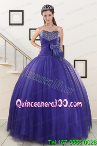 2015 Pretty Sweetheart Quinceanera Dresses with Bowknot