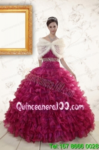 2015 Sweetheart Luxurious Quinceanera Gown with Beading and Ruffles