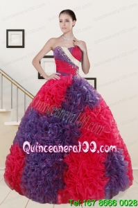 Luxurious Beading and Ruffles Multi-color Quinceanera Dresses