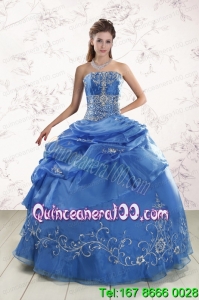 Appliques Exclusive Royal Blue Sweet 16 Dresses For 2015