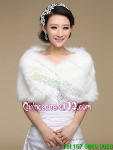 Exquisite Faux Fur White Wraps for 2015