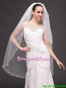 Two-tier Fingertip Wedding Bridal Veil For Wedding Party