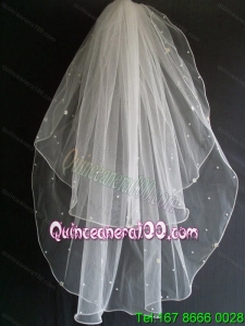 Beading Tulle Two Layers Wedding Veil