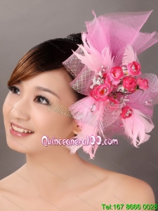 Pink Tulle Feather Gorgeous Special Occasion Fascinators