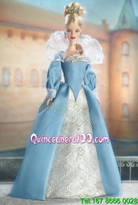The Most Amazing Blue Dress With Long Sleeves For Barbie Doll Dress