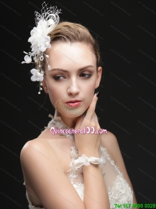 Beautiful Net Fascinators With Imitation Pearls And Flowers