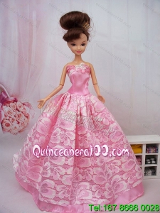 Popular Ball Gown Pink Barbie Doll Dress
