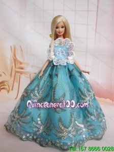 The Most Amazing Blue Dress With Sequins Made to Fit the Barbie Doll