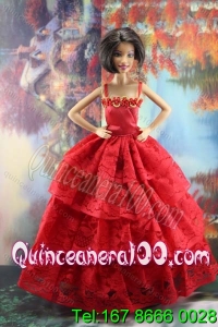 Amazing Red Lace Party Dress Made To Fit the Barbie Doll