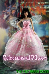 Pink Organza Ball Gown Made To Fit the Barbie Doll