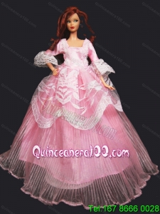 Pretty Princess Pink Dress Gown for Barbie Doll