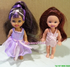 Cute Party Dress With Purple Tulle Made to Fit the Barbie Doll