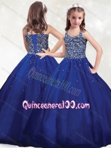 New Arrivals Straps Royal Blue Mini Quinceanera Dress with Beading