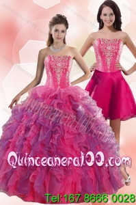 2015 Spring Multi Color Spring Quinceanera Dresses with Appliques